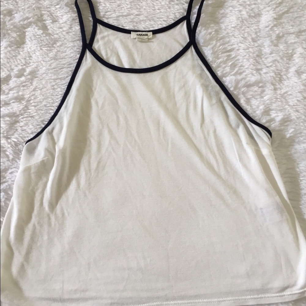 Black and white Cami Crop Top
